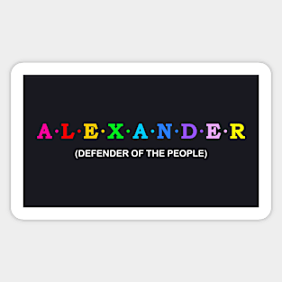 Alexander - Defender of The People. Sticker